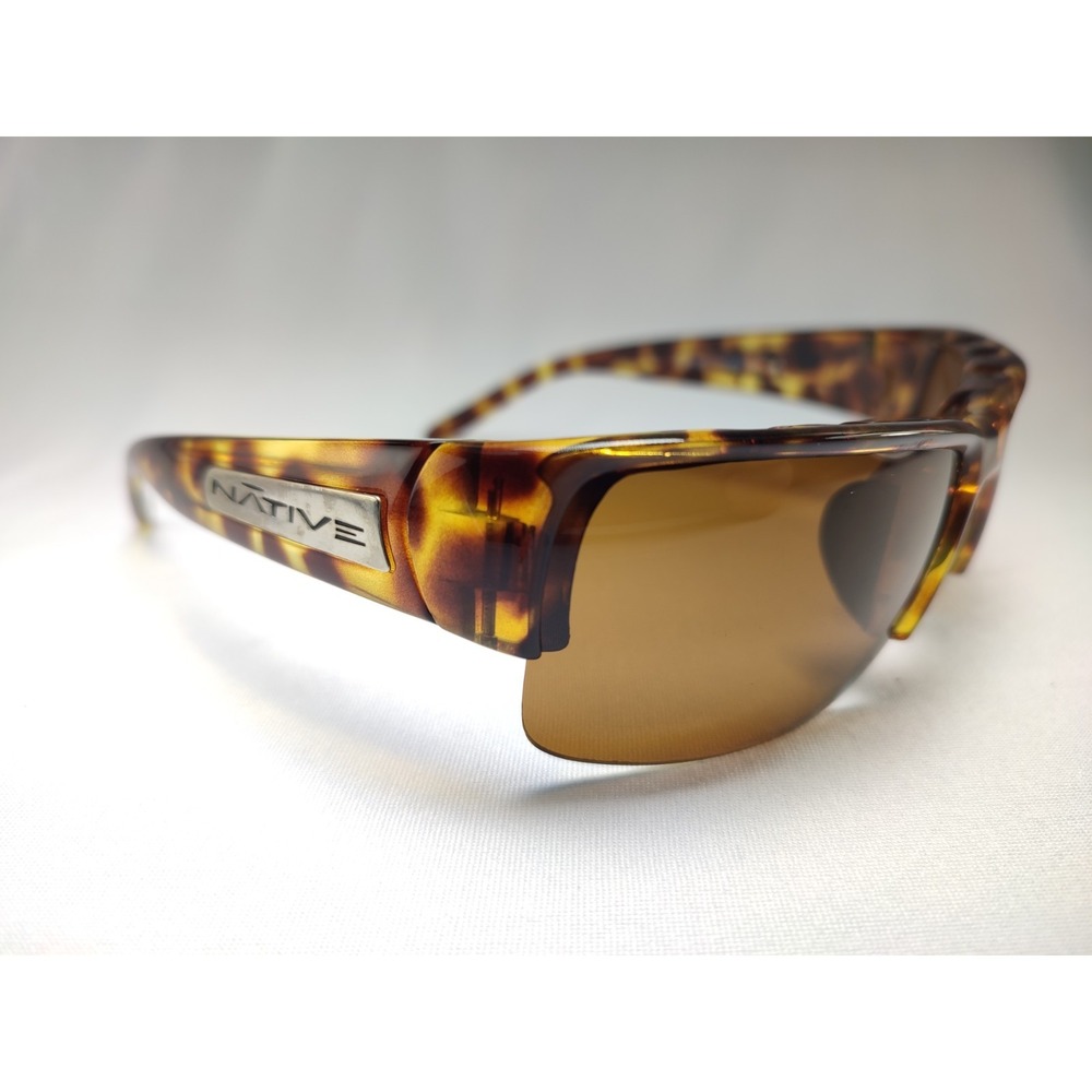 Native Eyewear Ambush Polarized Sunglasses Honey Tort Brown Wrap 72mm
